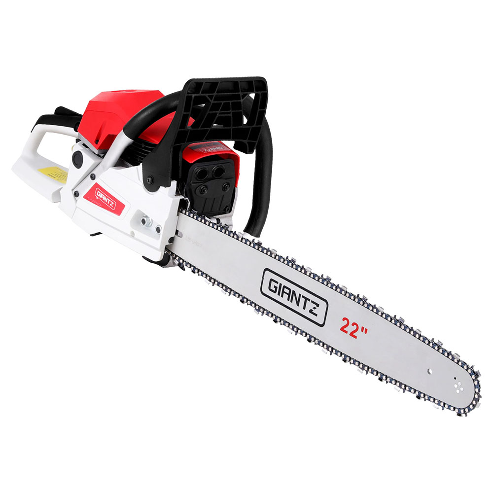 CSAW-74CC-N-22FC-RDWH-187647-00 Giantz 74cc Petrol Chainsaw 22" Bar E-Start Tree Pruning Chain Saw - Image 1