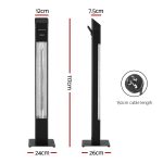 Devanti Radiant Tower Heater Electric Portable Remote Control 2000W Heating - Image 2