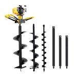 Giantz Post Hole Digger 74CC Petrol Motor Drill Borer Fence Extension Auger Bits - Image 3