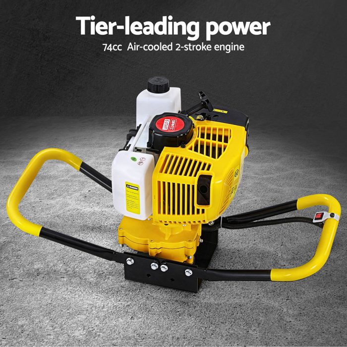 Giantz Post Hole Digger 74CC Petrol Motor Drill Borer Fence Extension Auger Bits - Image 4