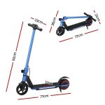 Electric Scooter 130W 16KM/H LED Light Folding Portable Riding Commuter Blue - Image 2
