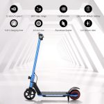 Electric Scooter 130W 16KM/H LED Light Folding Portable Riding Commuter Blue - Image 4