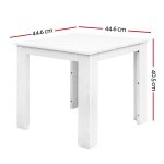 Gardeon Coffee Side Table Wooden Desk Outdoor Furniture Camping Garden White - Image 2