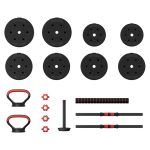 Everfit 40kg Adjustable Dumbbells Set Kettle Bell Weight Plates Barbells Gym - Image 3