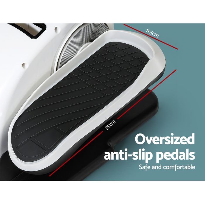 Everfit Pedal Exerciser Mini Exercise Bike Cross Trainer 50W White - Image 4