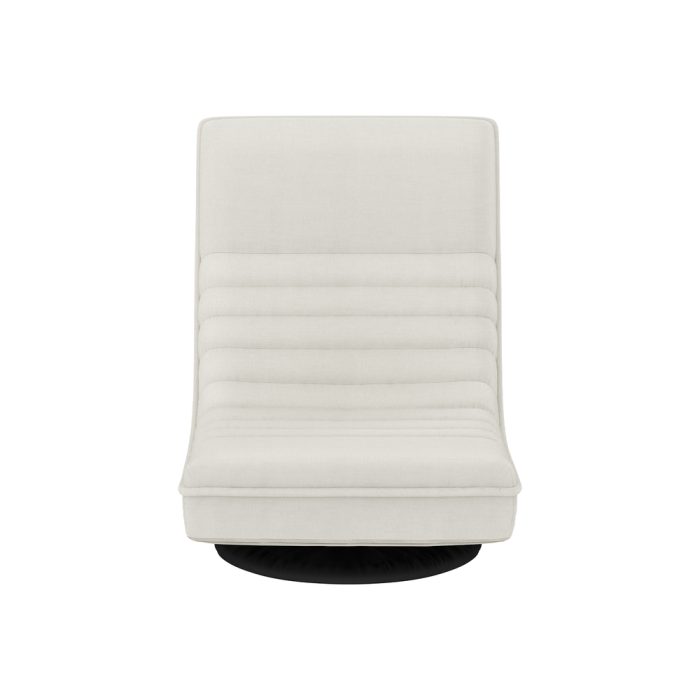 Artiss Floor Lounge Sofa Swivel Foldable Linen White - Image 3