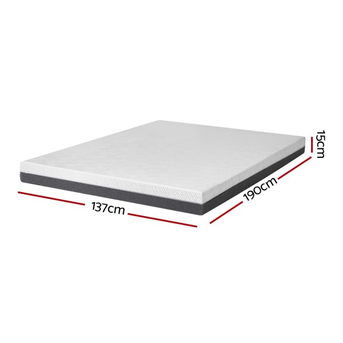 Giselle Bedding Memory Foam Mattress Bed Cool Gel Non Spring 15cm Double - Image 2