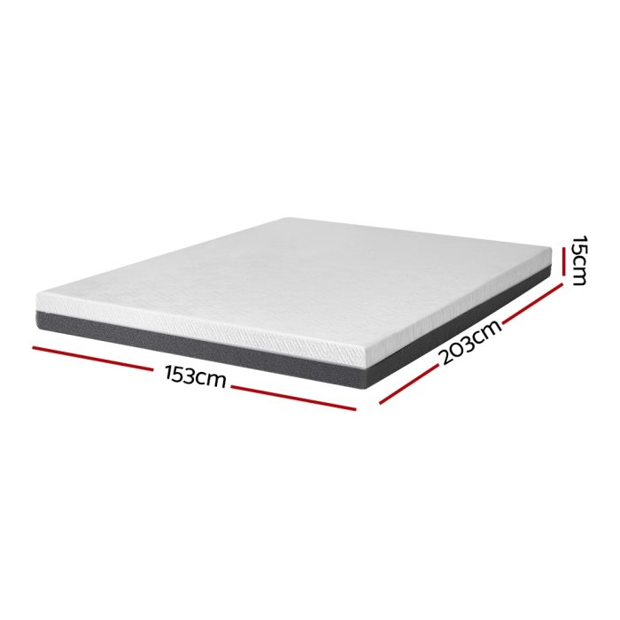 Giselle Bedding Memory Foam Mattress Bed Cool Gel Non Spring 15cm Queen - Image 2