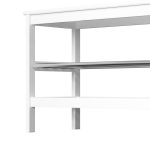 Artiss Shoe Rack Cabinet Bamboo Bench 10 Paris White - Image 3