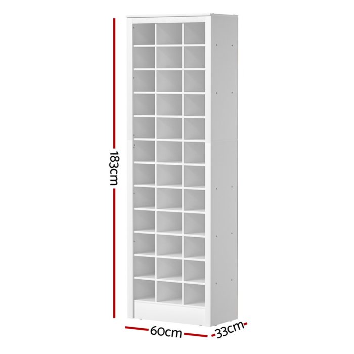 Artiss Shoe Rack 12-tier 36 Pairs Storage White - Image 2