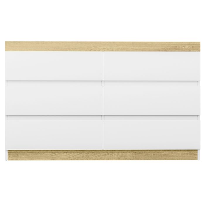 Artiss 6 Chest of Drawers Cabinet Dresser Table Tallboy Storage Bedroom White - Image 3