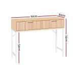 Artiss Console Table 2 Drawers 92CM - Image 2