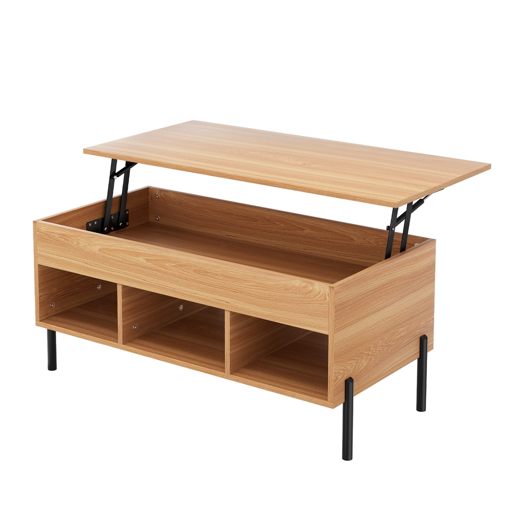 FUR-W-COF-LIFT-WD-189484-00 Artiss Coffee Table Lift-top Oak - Image 1