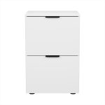 Artiss Filing Cabinet Files Storage Office Shelves File Organiser White 2 Drawer - Image 3