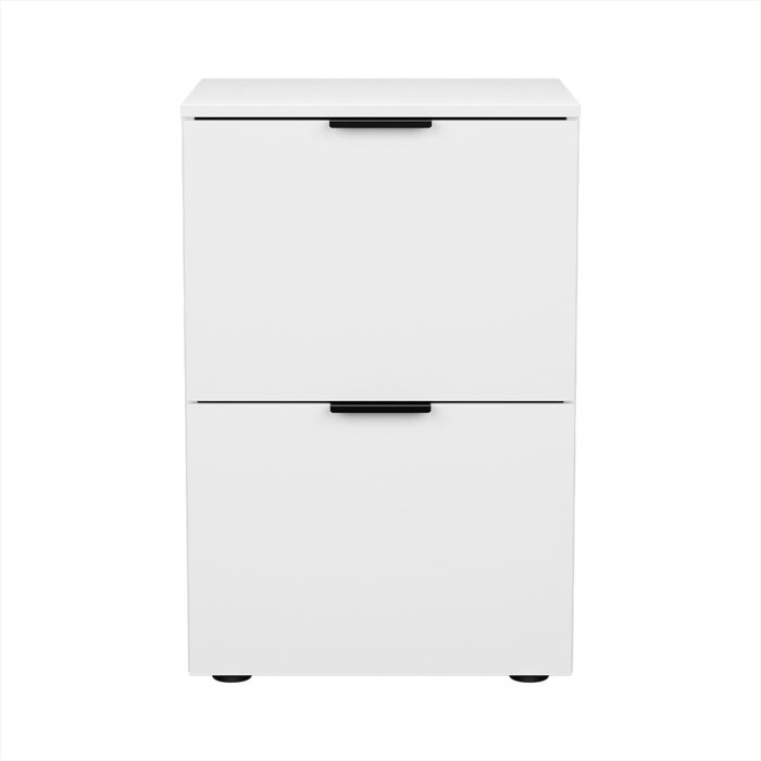 Artiss Filing Cabinet Files Storage Office Shelves File Organiser White 2 Drawer - Image 3