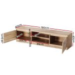 Artiss TV Cabinet Entertainment Unit 160cm Pine Charles - Image 2