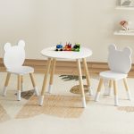 Keezi 3 Piece Kids Table and Chairs Set Activity Playing Study Children Desk - Image 4