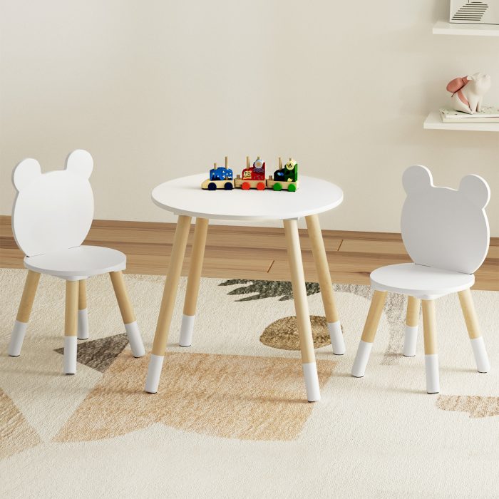 Keezi 3 Piece Kids Table and Chairs Set Activity Playing Study Children Desk - Image 4