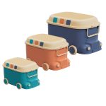 Keezi 3PCS Toy Storage Box Cute Car Toy Container Kids Toys Organiser Snack Boxes - Image 3