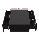 Artiss Coffee Table 4 Drawers Black Trevi - Image 2