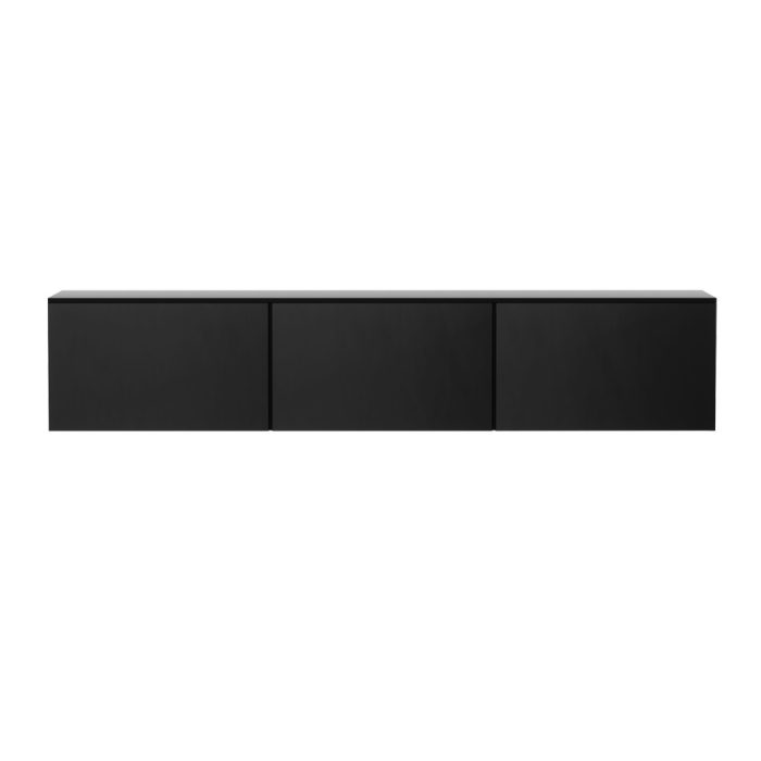 Artiss Floating Entertainment Unit TV Cabinet High Glossy Black 3 Cabinets 200CM - Image 3