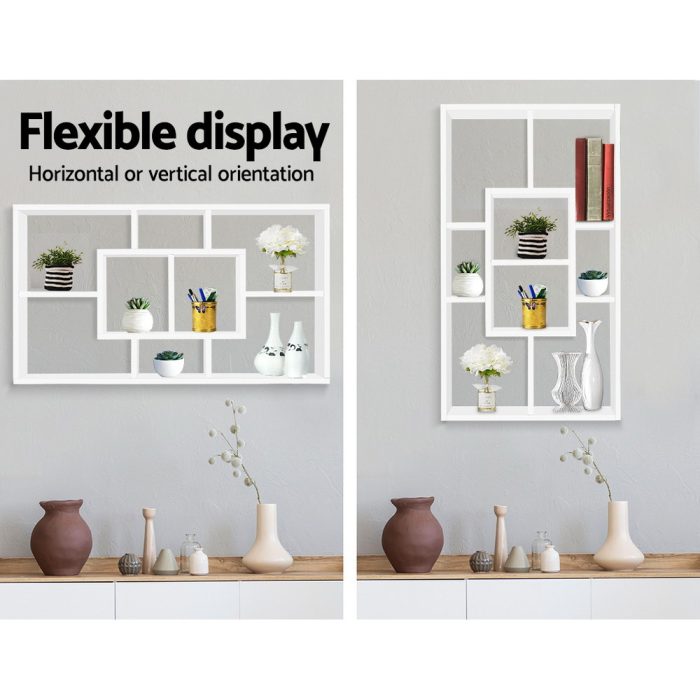 Artiss Floating Wall Shelves Bookshelf White - Image 4