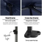 Instahut Gazebo Pop Up 3x6m w/Base Podx4 Marquee Folding Outdoor Wedding Camping Tent Shade Canopy Navy - Image 4