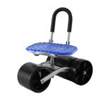 Gardeon Garden Stool Foldable with Wheels Blue - Image 3
