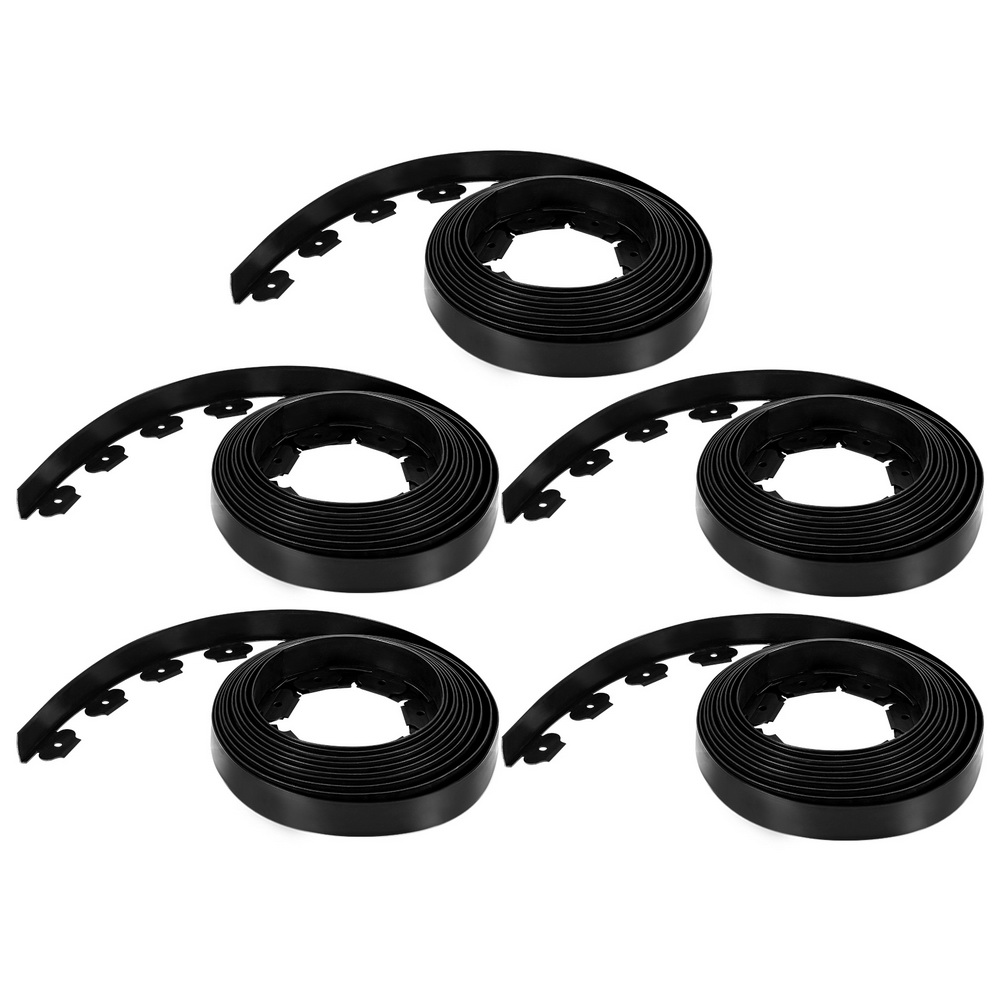 GE-PE-50-BK-173367-00 Greenfingers Garden Edging 5CM x 10M Border Support Landscape Edge Black X5 - Image 1