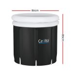 Portable Ice Bath Tub 80X80CM Inflatable Folding Bathtub Spa Massage - Image 2