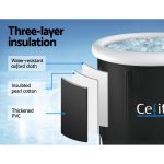 Portable Ice Bath Tub 80X80CM Inflatable Folding Bathtub Spa Massage - Image 4