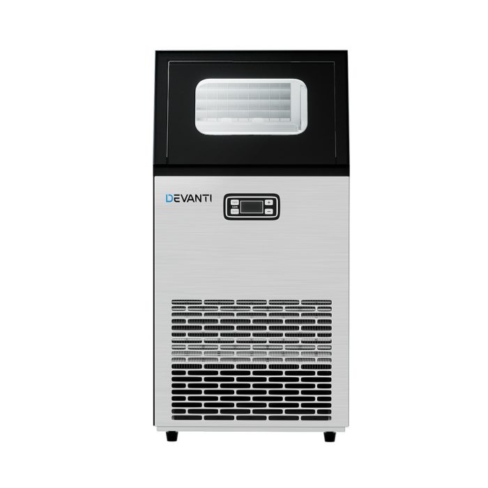 Devanti Commercial Ice Maker Machine 45kg Ice Cube Tray Bar Stainless Steel - Image 3