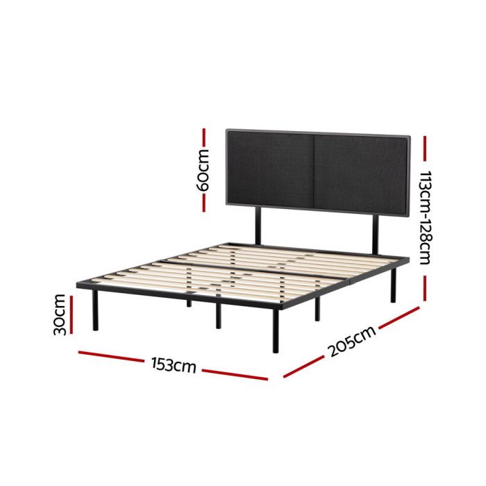 Artiss Bed Frame Queen Size Metal Frame NOE - Image 2