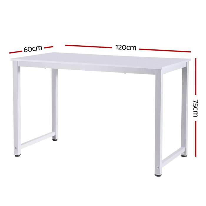 Artiss Computer Desk Home Office Study Table White 120CM - Image 3