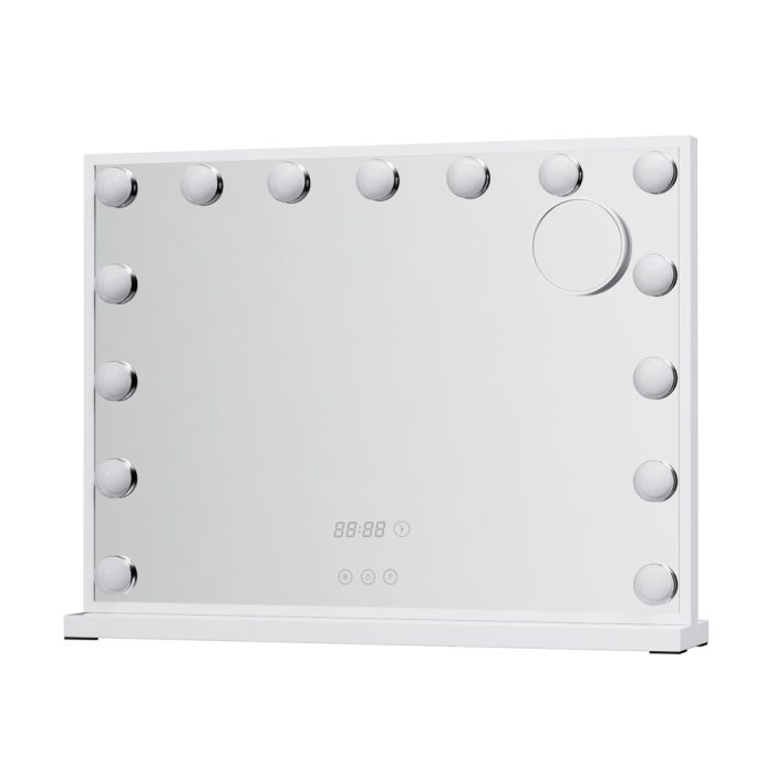 Embellir Makeup Mirror 58x45cm Hollywood Vanity with LED Light Tabletop White - Image 3