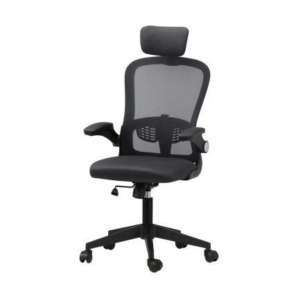 Oikiture Mesh Office Chair Executive Seat Racing Tilt DGY&BK