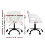 Artiss Office Chair Mid Back White - Image 2