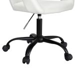 Artiss Office Chair Mid Back White - Image 4