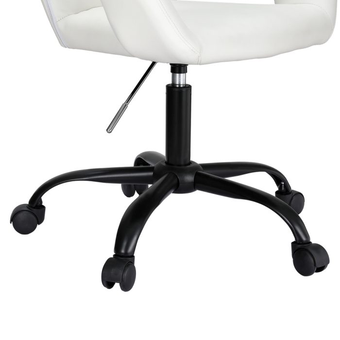 Artiss Office Chair Mid Back White - Image 4