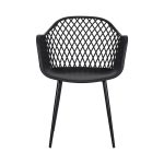 Gardeon 4PC Outdoor Dining Chairs PP Lounge Chair Patio Furniture Garden Black - Image 3
