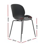 Gardeon 4PC Outdoor Dining Chairs Lounge Chair Patio Garden Furniture Black - Image 2