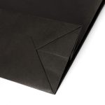 50pcs Bulk Paper Bags Pack Shopping Retail Gift Bag Reusable Fabric Handle Black - Image 3