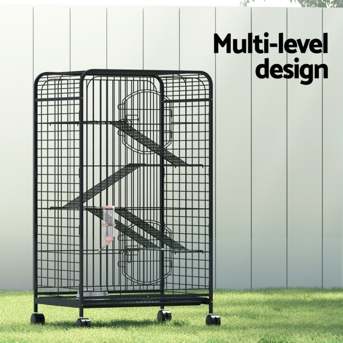 i.Pet Rabbit Cage Indoor Hutch Guinea Pig Bird Ferret Cat Hamster 110cm 4 Level - Image 4