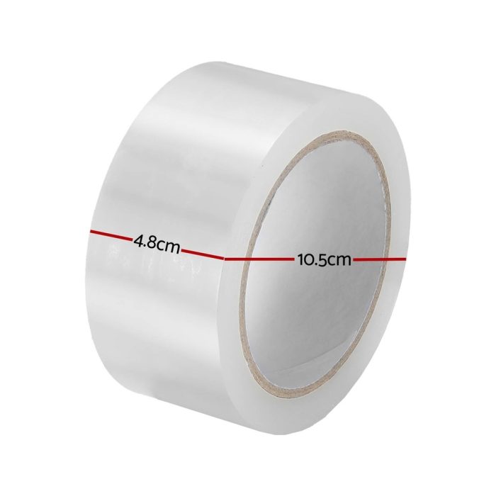 36 Rolls Packing Packaging Tape Sticky Clear Sealing Tapes Transparent 48mmx75m - Image 2