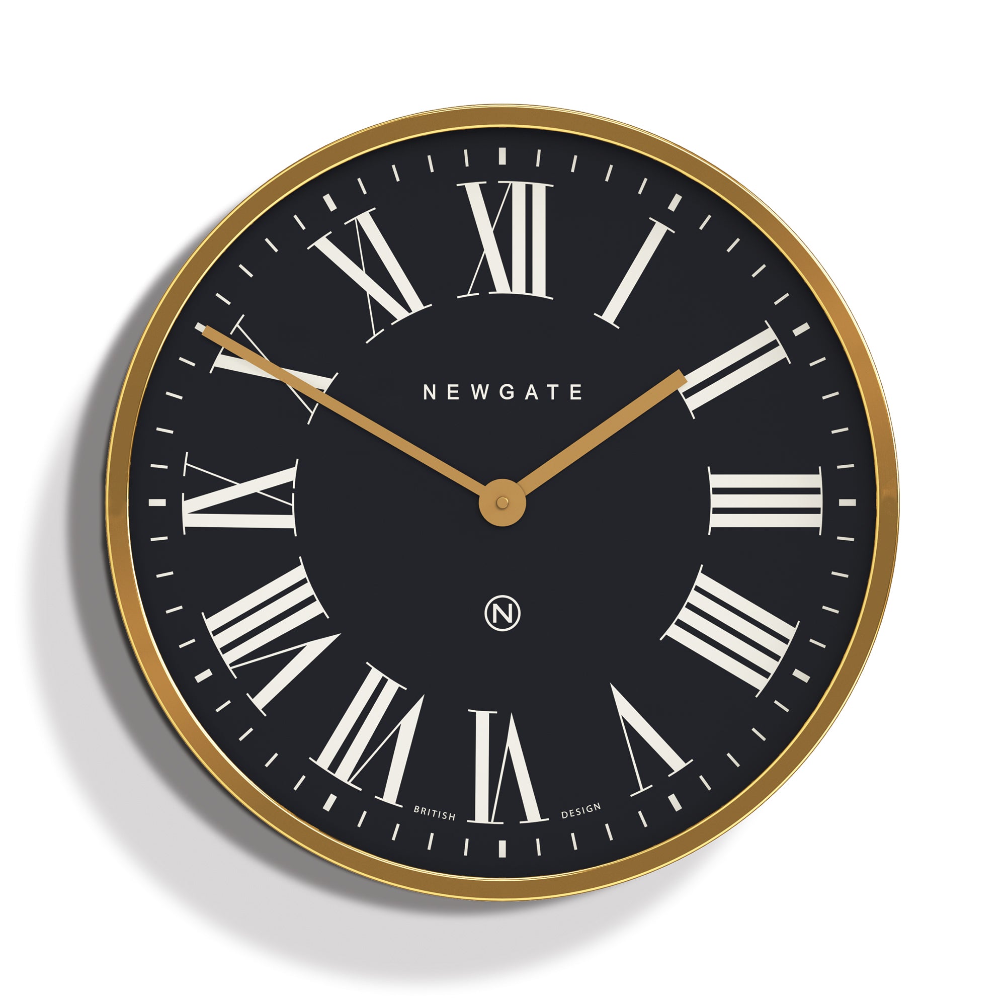 PUT735RAB-MrButlerClock-RadialBrassfront Newgate Mr Butler Wall Clock Radial Brass - Image 1