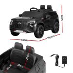 Kids Ride On Car Licensed Chevrolet Tahoe Electric Toys Horn Remote 12V Black - Image 2