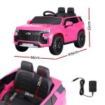 Kids Ride On Car Licensed Chevrolet Tahoe Electric Toys Horn Remote 12V Pink - Image 2