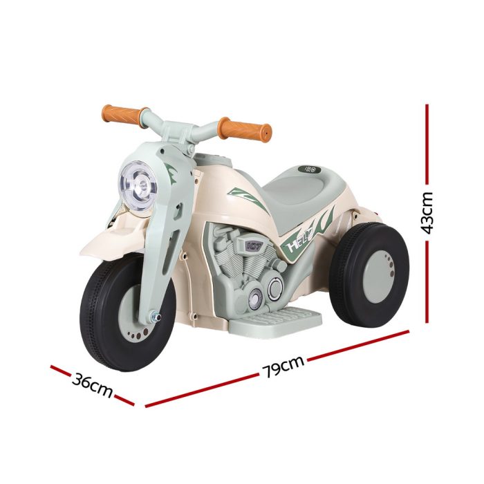 Rigo Kids Ride On Car Electric Motorcycle Motorbike with Bubble Maker Green - Image 2