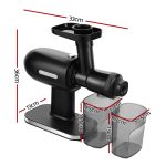 Devanti Cold Press Slow Juicer Fruit Juice Extractor 160W Black - Image 2