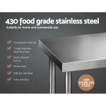 Cefito 1524x610mm Stainless Steel Kitchen Bench 430 - Image 3